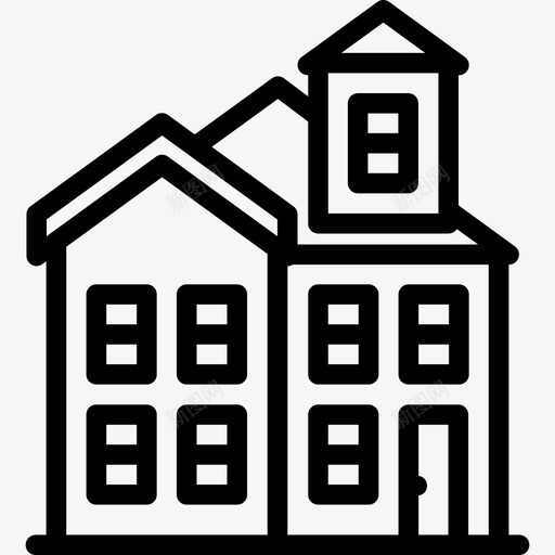 迷人的大房子线性的建筑物直线的图标svg_新图网 https://ixintu.com 直线的 线性的建筑物 迷人的大房子