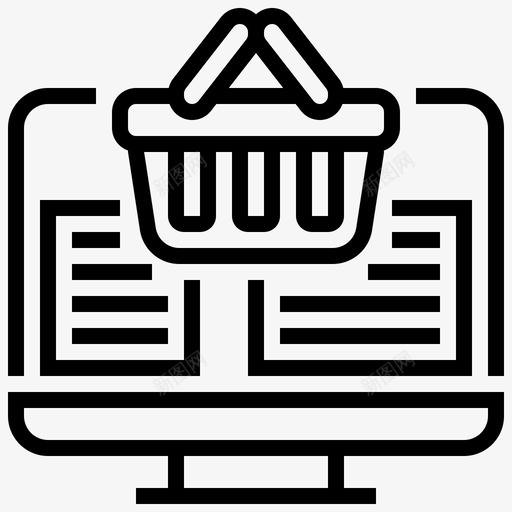 购物商业电脑图标svg_新图网 https://ixintu.com 商业 在线 支付 电脑 网上购物 购物