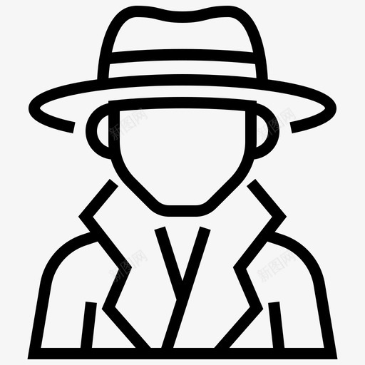 侦探伙计职业图标svg_新图网 https://ixintu.com 伙计 侦探 职业