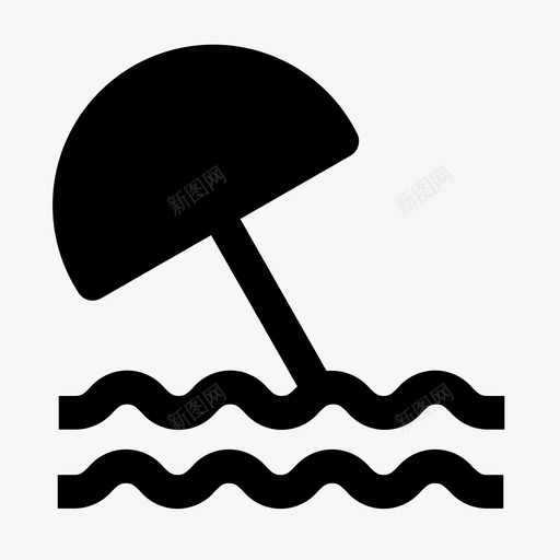 假日沙滩伞图标svg_新图网 https://ixintu.com 假日 沙滩伞