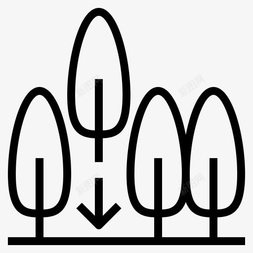 种树保护森林图标svg_新图网 https://ixintu.com 保护 栖息地 森林 环境 种树