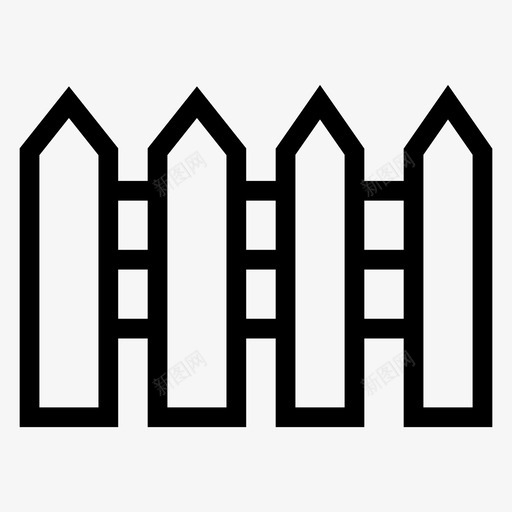 墙屏障边界图标svg_新图网 https://ixintu.com 墙 安全 屏障 房地产 房地产实线图标 边界