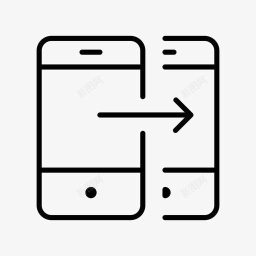 智能手机手机交换图标svg_新图网 https://ixintu.com 交换 同步 手机 智能手机