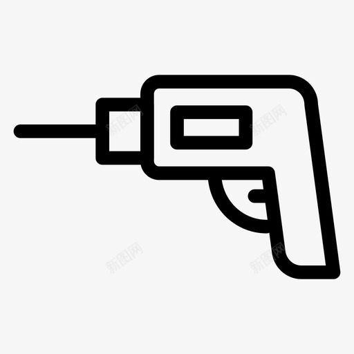 钻头机器射孔器图标svg_新图网 https://ixintu.com 射孔器 工具 房地产 房地产实线图标 机器 钻头