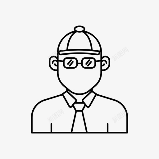 戴帽子的男人化身男孩图标svg_新图网 https://ixintu.com 化身 化身男人 戴帽子的男人 男孩 眼镜