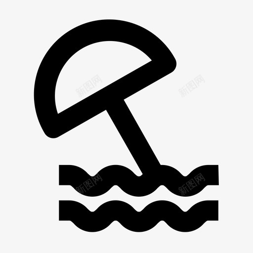 夏天沙滩伞图标svg_新图网 https://ixintu.com 夏天 沙滩伞