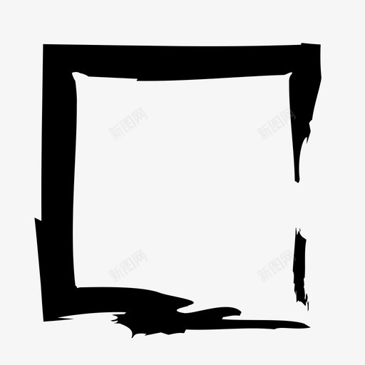 正方形边框形状图标svg_新图网 https://ixintu.com 形状 正方形 边框