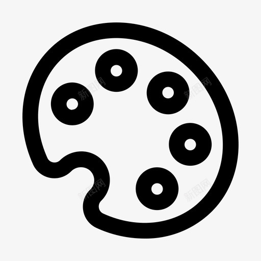 调色板艺术颜色图标svg_新图网 https://ixintu.com 艺术 调色板 颜色