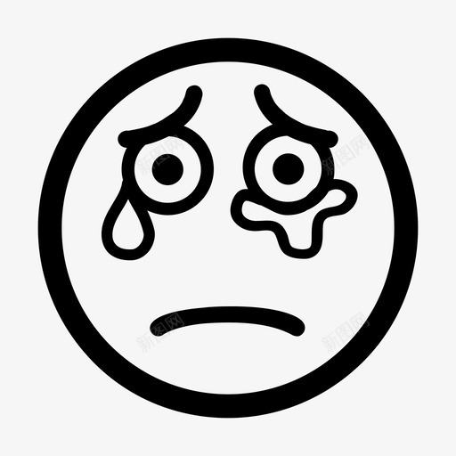 哭激动图标svg_新图网 https://ixintu.com 哭 激动