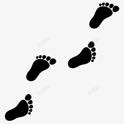 脚印脚搜索图标svg_新图网 https://ixintu.com 搜索 脚 脚印 行走 跟踪