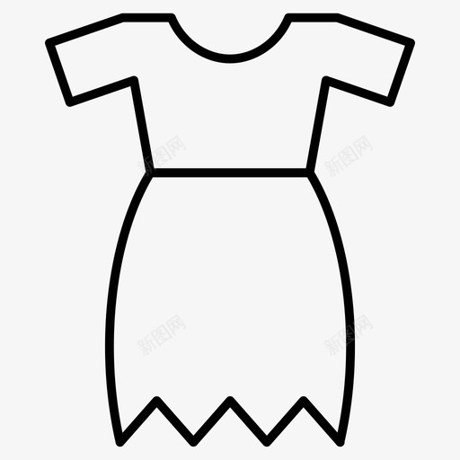 派对服饰时尚图标svg_新图网 https://ixintu.com 时尚 服装细线图标 服饰 派对