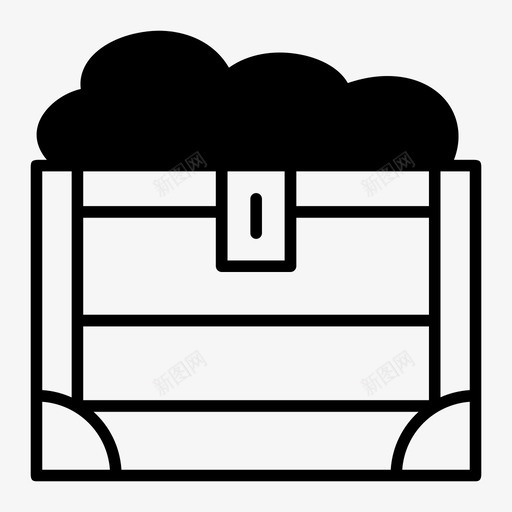 宝箱黄金海盗图标svg_新图网 https://ixintu.com 宝箱 海盗 财富 黄金