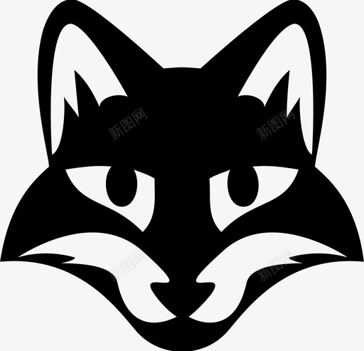 狐狸头动物野生图标svg_新图网 https://ixintu.com 动物 狐狸头 野生