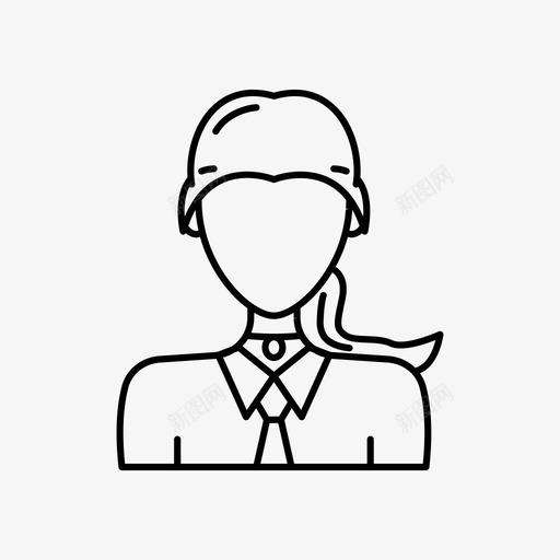 辫子女孩化身女性图标svg_新图网 https://ixintu.com 化身 化身女性 女性 辫子女孩 长发