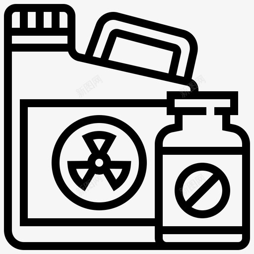 放射性化学危险图标svg_新图网 https://ixintu.com 化学 危险 放射性 核