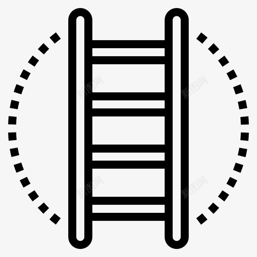 梯子攀爬施工图标svg_新图网 https://ixintu.com 工具 攀爬 救援 施工 梯子