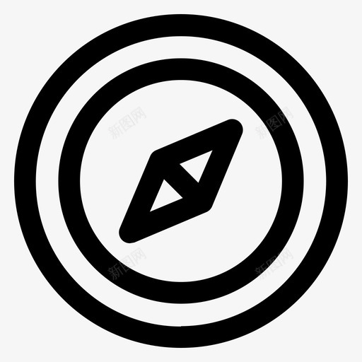 指南针导航器图标svg_新图网 https://ixintu.com 导航器 指南针