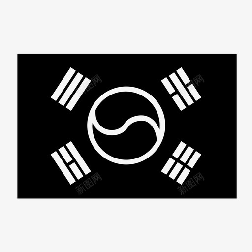 韩国国旗韩国人图标svg_新图网 https://ixintu.com 国旗 太古吉 韩国 韩国人