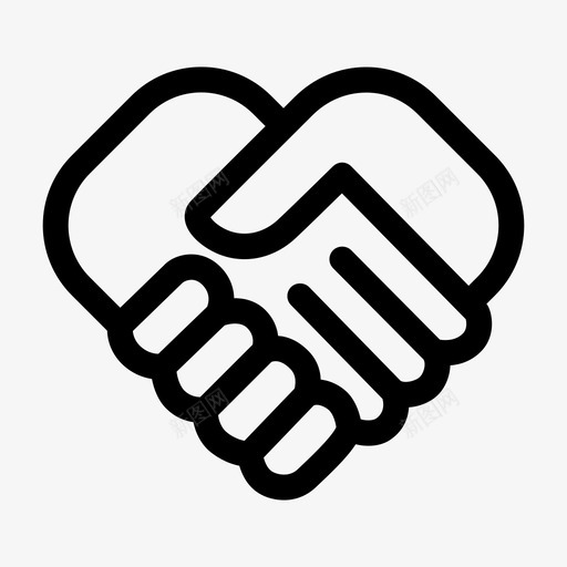 成交握手图标svg_新图网 https://ixintu.com 成交 握手