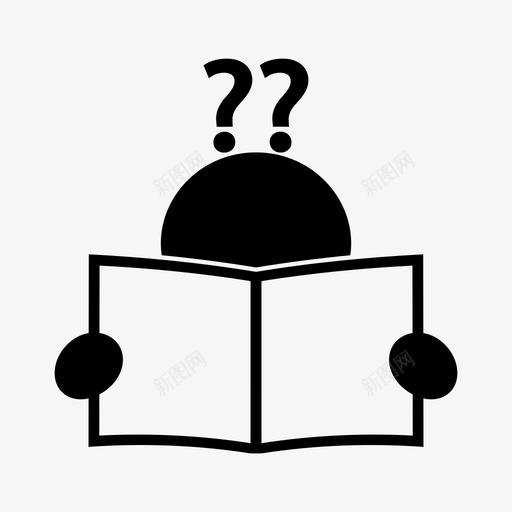 阅读提问学生图标svg_新图网 https://ixintu.com 学习 学生 提问 阅读
