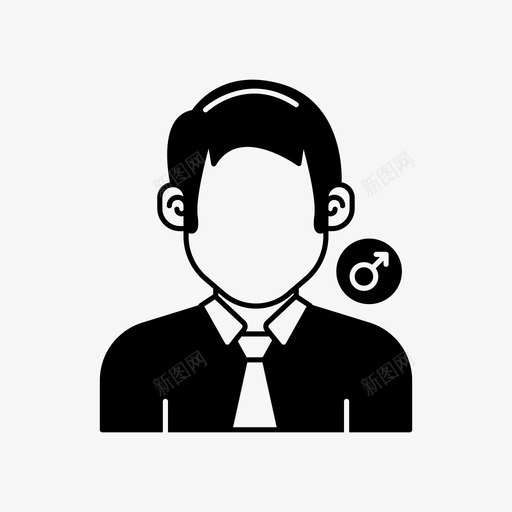 男人短发化身商人图标svg_新图网 https://ixintu.com 化身 化身男人 商人 男人 男人短发