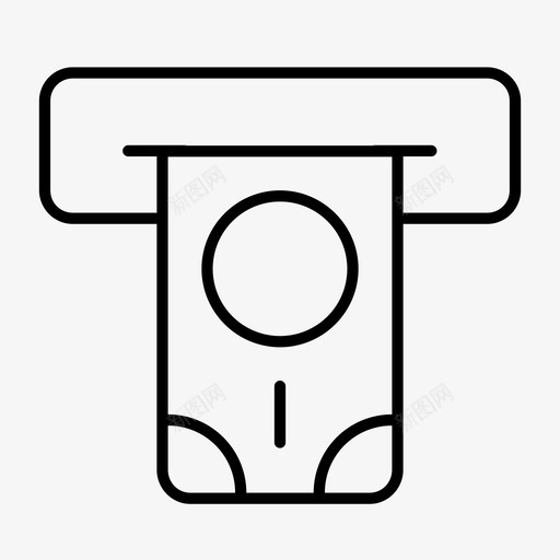 atm银行现金机器图标svg_新图网 https://ixintu.com atm银行 基本包装 机器 现金 货币