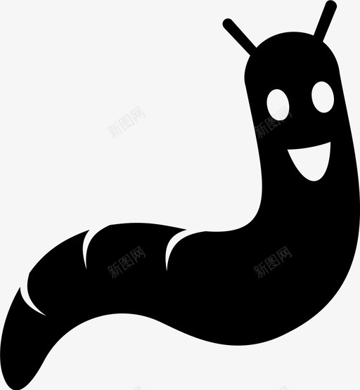 毛毛虫动物图标svg_新图网 https://ixintu.com 动物 毛毛虫
