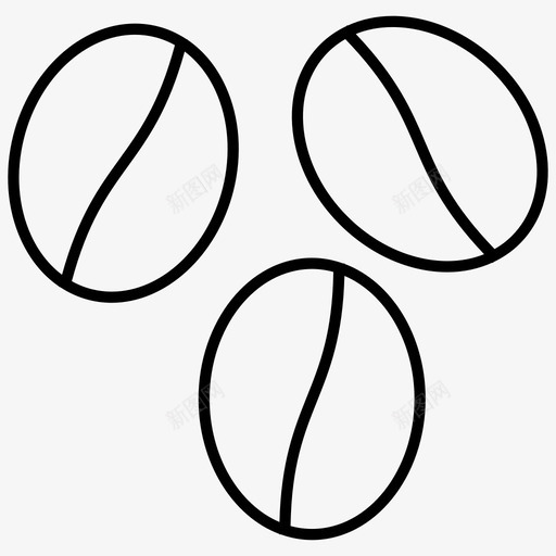 咖啡豆杂类图标svg_新图网 https://ixintu.com 咖啡豆 杂类