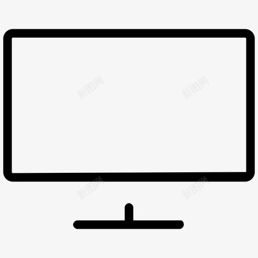 液晶显示器电脑显示器图标svg_新图网 https://ixintu.com 娱乐天气 屏幕 显示器 液晶显示器 电脑