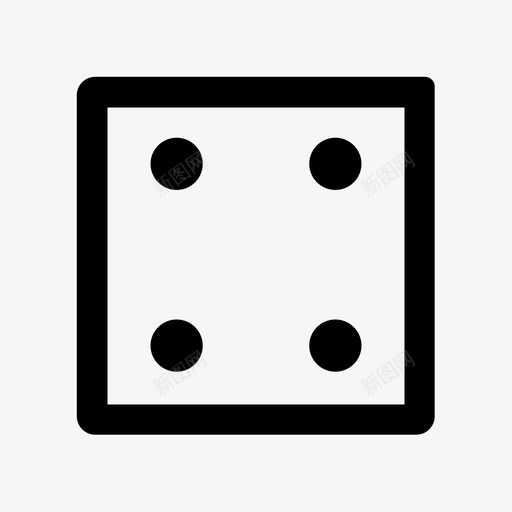 骰子方块四图标svg_新图网 https://ixintu.com 四 数字 方块 游戏 游戏骰子 骰子