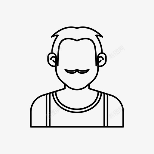 男人化身胡子图标svg_新图网 https://ixintu.com 个人资料 化身 化身男人 用户 男人 胡子