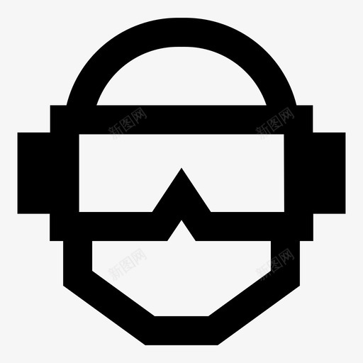 ar眼镜虚拟现实护目镜图标svg_新图网 https://ixintu.com ar眼镜 虚拟现实护目镜
