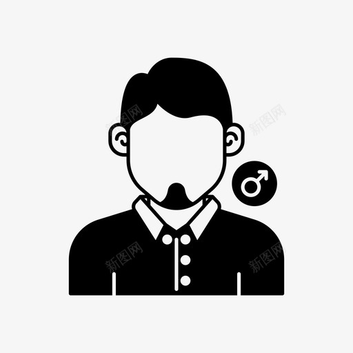 化身男男个人资料图标svg_新图网 https://ixintu.com 个人资料 化身男 用户 男