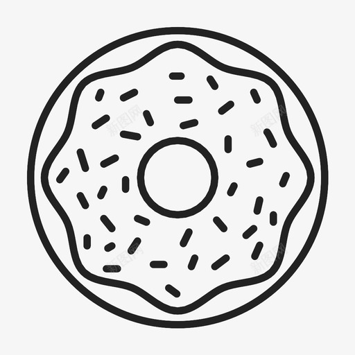 甜甜圈甜点糖图标svg_新图网 https://ixintu.com 甜点 甜甜圈 糖