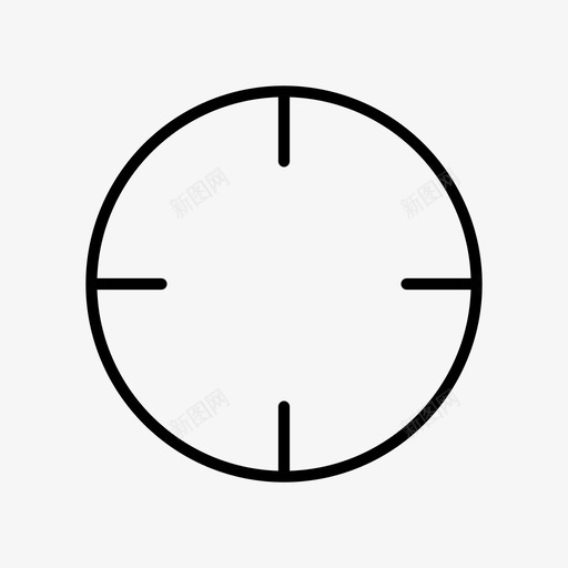 射击瞄准十字准星图标svg_新图网 https://ixintu.com 射击瞄准十字准星