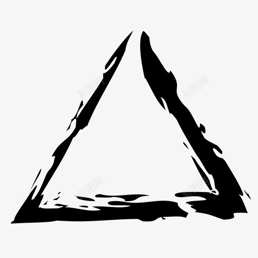 三角形艺术框架图标svg_新图网 https://ixintu.com 三角形 形状 框架 艺术