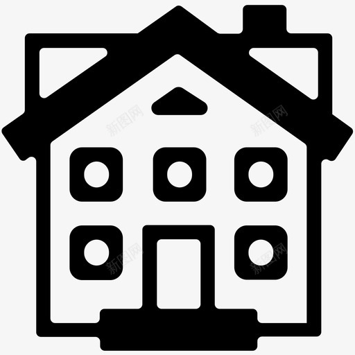 房屋出租房屋住宅图标svg_新图网 https://ixintu.com 住宅 出租房屋 别墅 房屋 房屋征收