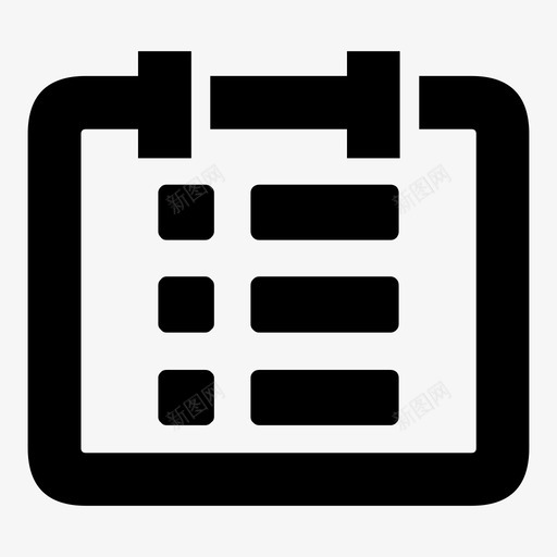 日历日期列表图标svg_新图网 https://ixintu.com 列表 日历 日历功能 日期