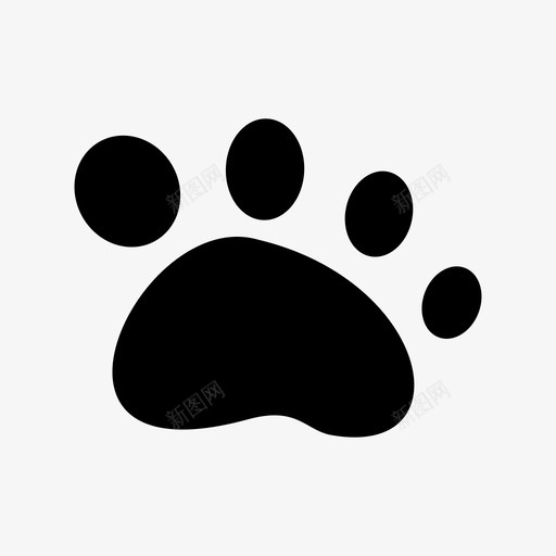 爪印动物脚印脚印图标svg_新图网 https://ixintu.com 动物脚印 爪印 脚印