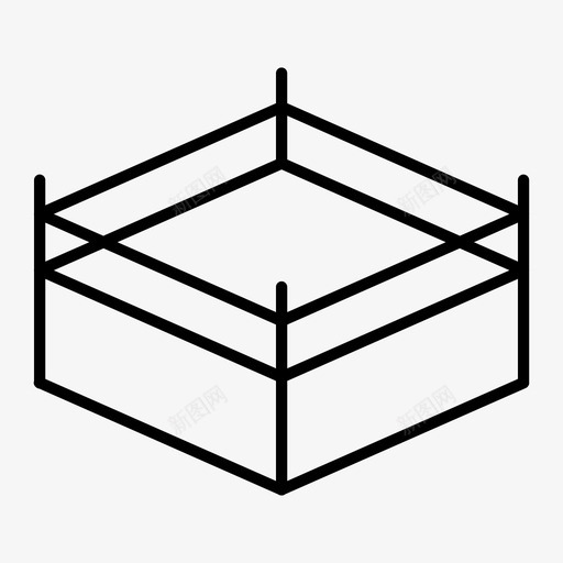 拳击场比赛格斗图标svg_新图网 https://ixintu.com 奥运会 拳击场 格斗 比赛