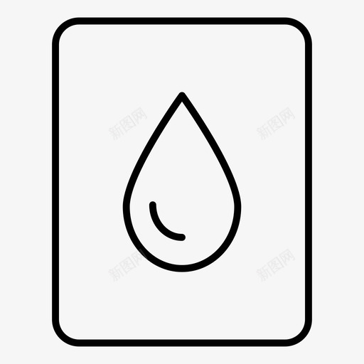 水水滴生态图标svg_新图网 https://ixintu.com 水 水滴 生态 自然 自然生态细线