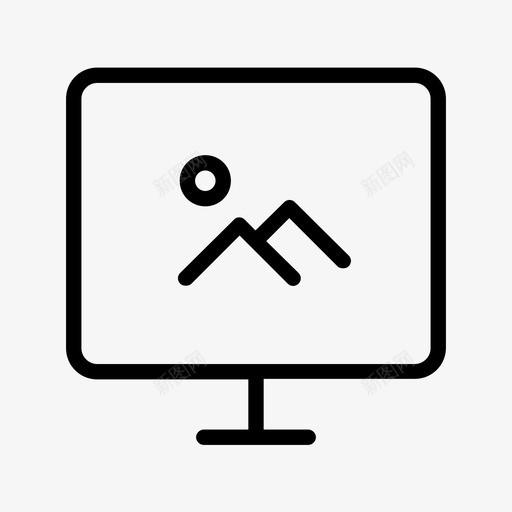 显示器计算机图像图标svg_新图网 https://ixintu.com 图像 屏幕 显示器 电视 计算机