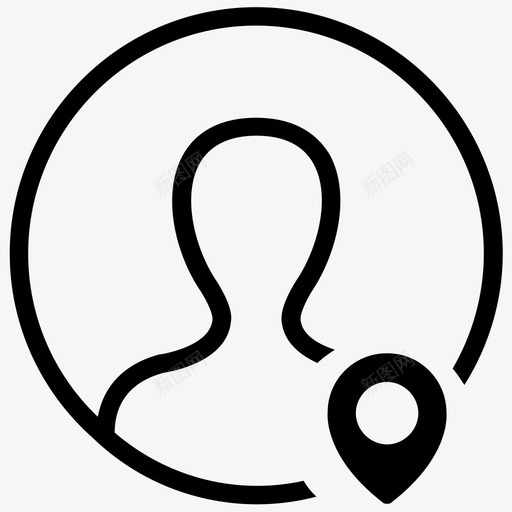 用户位置朋友位置定位用户图标svg_新图网 https://ixintu.com 头像 定位用户 朋友位置 用户位置