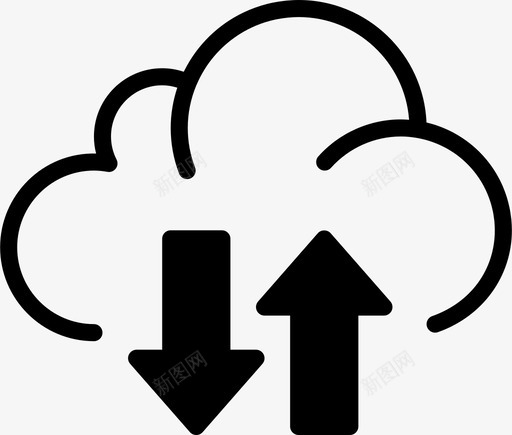 云传输应用程序按钮图标svg_新图网 https://ixintu.com Pretyconsessentialssolid 云传输 交互 应用程序 按钮 文件 通信