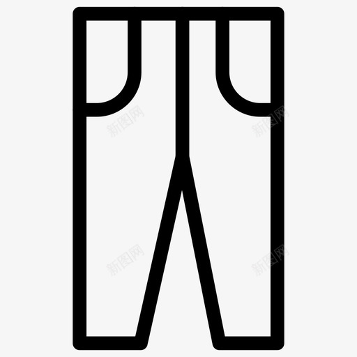 牛仔裤布料服装图标svg_新图网 https://ixintu.com 布料 时装 服装 服装系列图标 牛仔裤 裤子