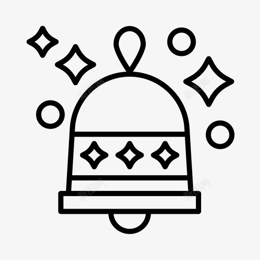 装饰品铃铛圣诞节图标svg_新图网 https://ixintu.com 圣诞快乐 圣诞节 圣诞装饰 装饰品 铃铛