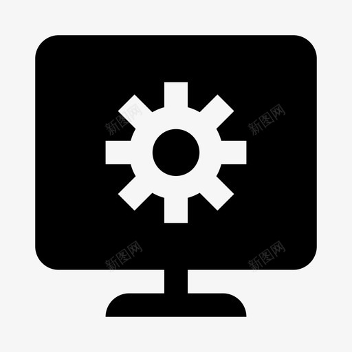 设置配置监视器图标svg_新图网 https://ixintu.com solid webmobiledev2 监视器 设置 选项 配置 首选项