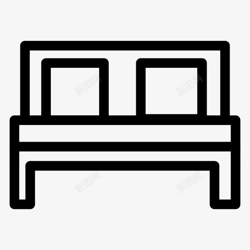 床家具室内图标svg_新图网 https://ixintu.com 室内 家具 床 房地产 房地产实线图标 睡眠