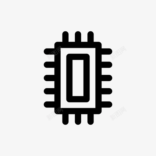 芯片计算机线路图标svg_新图网 https://ixintu.com 芯片 计算机线路