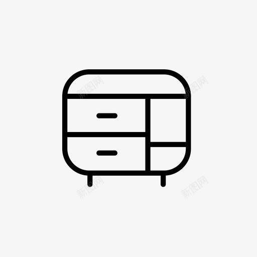 抽屉床头柜橱柜图标svg_新图网 https://ixintu.com 家具套装2 床头柜 抽屉 橱柜